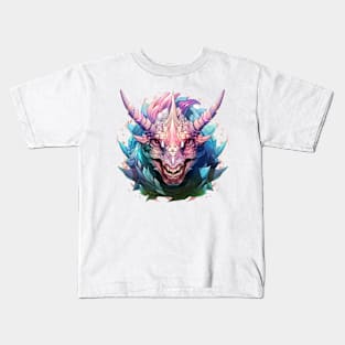 An abstract design featuring a triceratops Kids T-Shirt